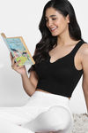 Zivame Thermal Bra Top With Inbuilt Cups - Black — thumbnail 4