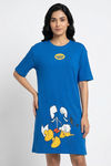 Zivame Donald Duck Knit Cotton Loungwear Dress - Daphne — thumbnail 1