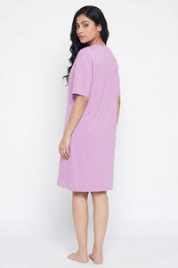Zivame Peanuts Knit Cotton Loungewear Dress - Phalaenopsis — thumbnail 2