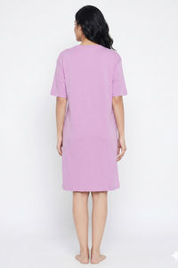 Zivame Peanuts Knit Cotton Loungewear Dress - Phalaenopsis — thumbnail 4