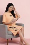 Zivame Mickey Mouse Knit Cotton Loungwear Dress - Sunbrust — thumbnail 4