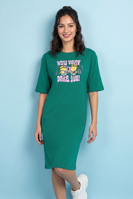 minion green dress Buy Zivame Minions Knit Cotton Loungwear - Ultramarine at Rs.648 online Class