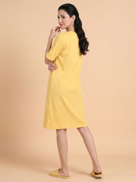 Zivame Minions Knit Cotton Loungwear Dress - Yarrow — image 6