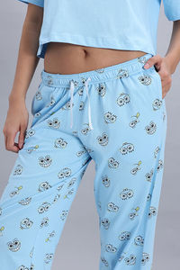 Zivame Sponge Bob Knit Cotton Pyjama Set - Country Air — thumbnail 8