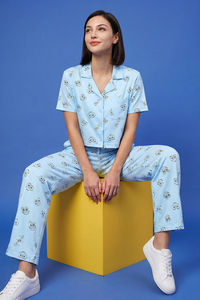 Zivame Sponge Bob Knit Cotton Pyjama Set - Countryair — thumbnail 1