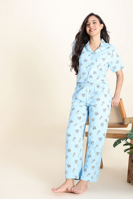 Zivame Sponge Bob Knit Cotton Pyjama Set - Countryair — image 3