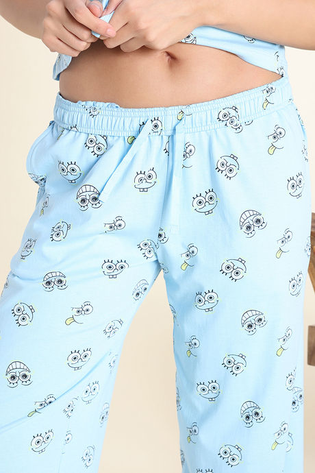 Zivame Sponge Bob Knit Cotton Pyjama Set - Countryair — image 8