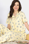 Zivame 2 Mile Fashion Knit Cotton Pyjama Set - Popcorn — thumbnail 1