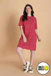 Zivame Smiley World 2 Mile Fashion Knit Cotton Loungewear Dress - Jazzy — thumbnail 1
