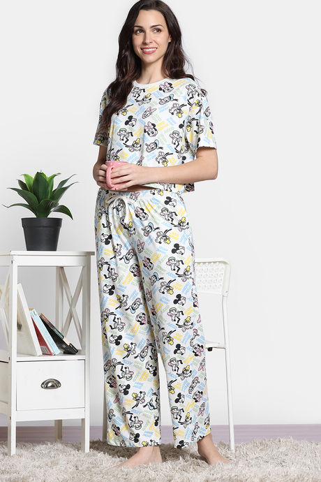 Zivame 2 Mile Fashion Knit Cotton Loungewear Set - Marshmallow — image 3