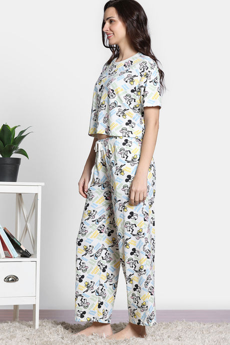 Zivame 2 Mile Fashion Knit Cotton Loungewear Set - Marshmallow — image 5