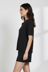 Zivame Knit Cotton Shorts Set - Caviar — thumbnail 3