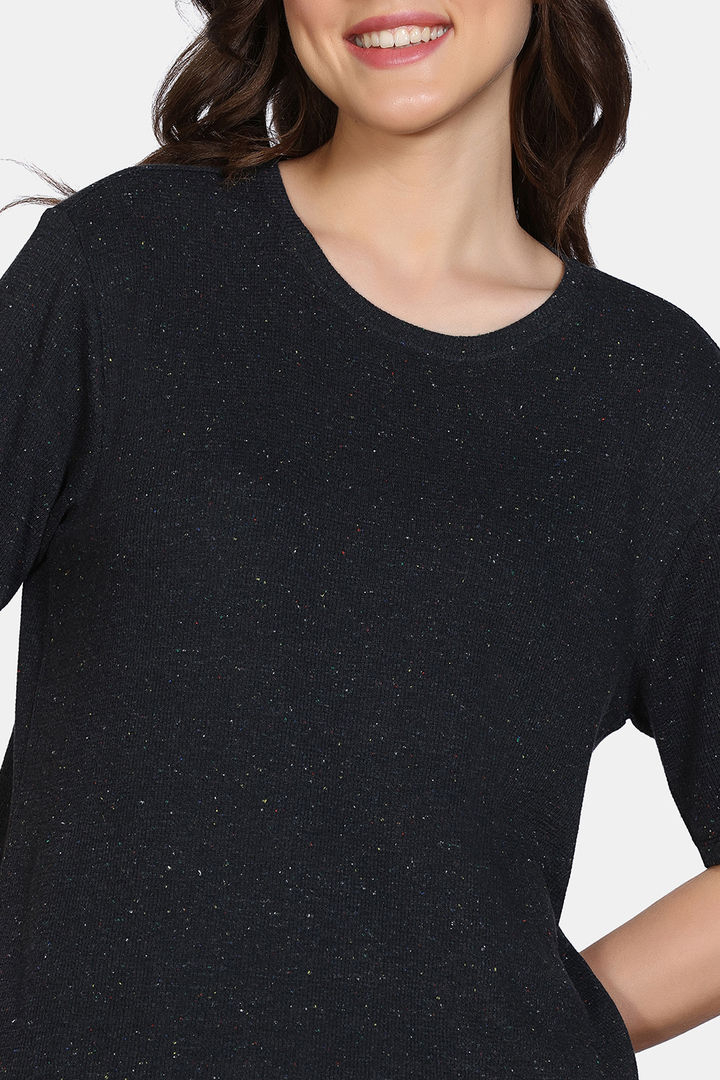 Zivame Knit Cotton Shorts Set - Caviar — image 7