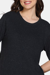 Zivame Knit Cotton Shorts Set - Caviar — thumbnail 7