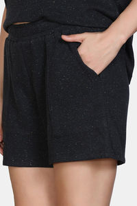 Zivame Knit Cotton Shorts Set - Caviar — thumbnail 8