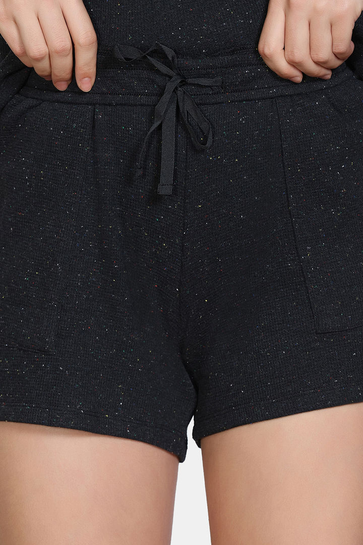 Zivame Knit Cotton Shorts Set - Caviar — image 9
