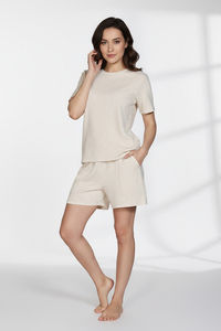 Zivame Knit Cotton Shorts Set - Marshmallow — thumbnail 3