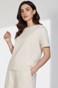 Zivame Knit Cotton Shorts Set - Marshmallow — thumbnail 6