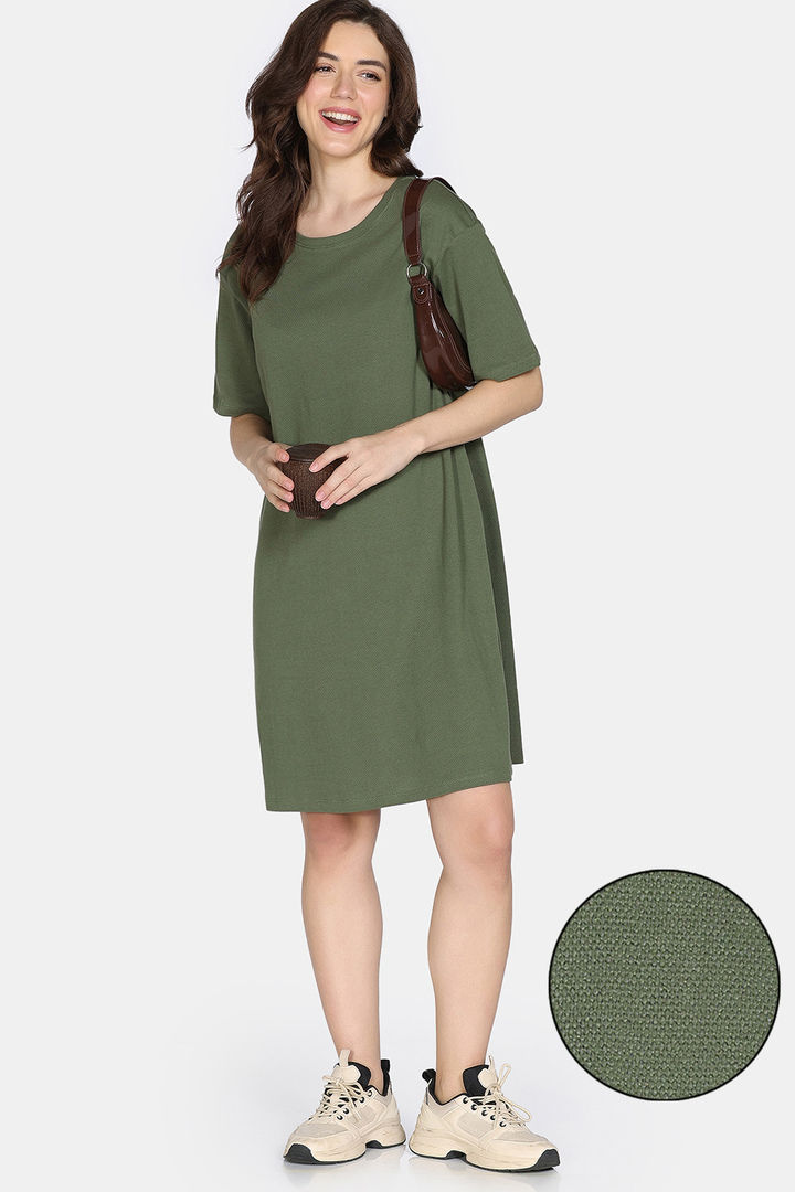 Zivame 2 Mile Fashion Knit Cotton Lifewear Dress - Cypress — image 3