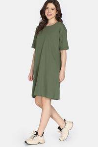 Zivame 2 Mile Fashion Knit Cotton Loungewear Dress - Cypress — thumbnail 5