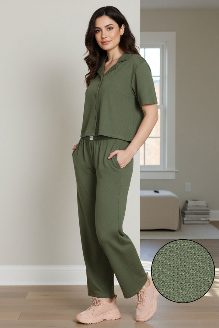 Zivame 2 Mile Fashion Knit Cotton Lifewear Set - Cypress — image 2