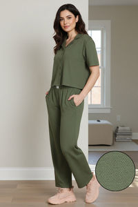 Zivame 2 Mile Fashion Knit Cotton Loungewear Set - Cypress — thumbnail 2