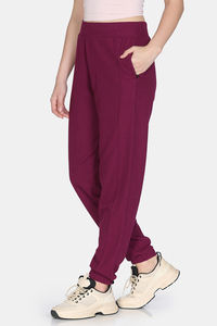 Zivame 2 Mile Fashion Knit Cotton Loungewear Bottom - Plum Caspia — thumbnail 3