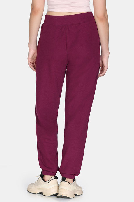 Zivame 2 Mile Fashion Knit Cotton Loungewear Bottom - Plum Caspia — image 4