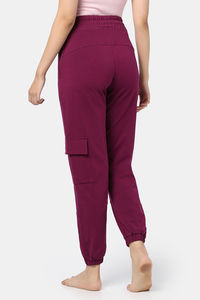Zivame 2 Mile Fashion Knit Cotton Loungewear Bottom - Plum Caspia — thumbnail 4