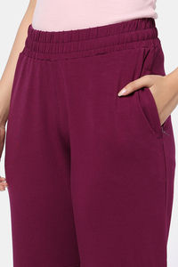 Zivame 2 Mile Fashion Knit Cotton Loungewear Bottom - Plum Caspia — thumbnail 6