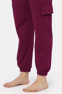 Zivame 2 Mile Fashion Knit Cotton Loungewear Bottom - Plum Caspia — thumbnail 7