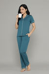 Zivame Knit Cotton Tencel Pyjama Set - Dragonfly — thumbnail 4