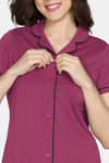 Zivame Knit Cotton Tencel Pyjama Set - Innuendo — thumbnail 5