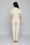 Zivame Knit Cotton Tencel Pyjama Set - Parchment — thumbnail 3