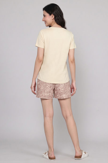 Zivame Buttersoft Fruity Collection Knit Poly Short Set - Roebuck — image 3