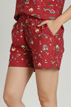 Zivame Smurf Collection Knit Poly Short Set - Salsa — thumbnail 6