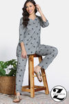 Zivame Woven Pyjama Set - Skyrocket — thumbnail 1