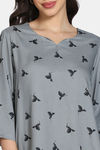 Zivame Woven Pyjama Set - Skyrocket — thumbnail 5