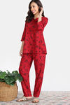 Zivame Woven Pyjama Set - Winery — thumbnail 3