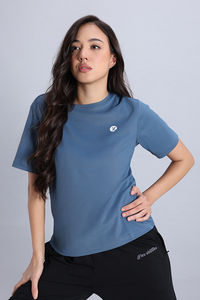 Zivame Knit Poly Loungewear Top - Bluefin — thumbnail 2