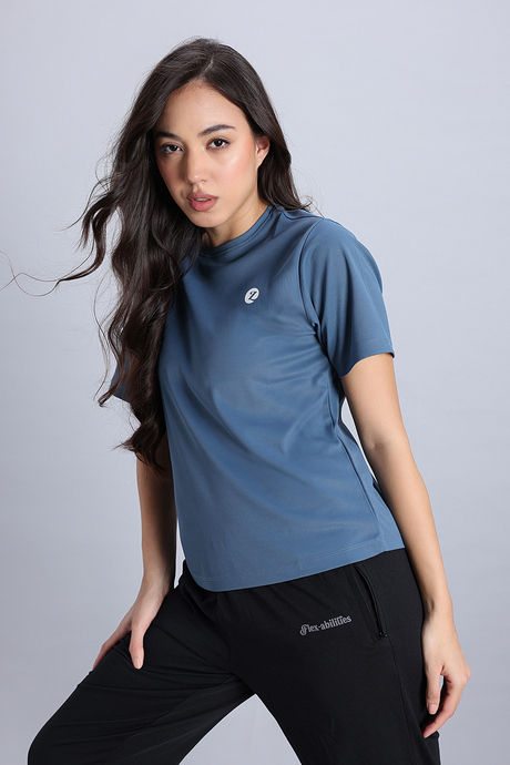 Zivame Knit Poly Loungewear Top - Bluefin — image 3