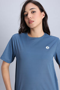 Zivame Knit Poly Loungewear Top - Bluefin — thumbnail 6