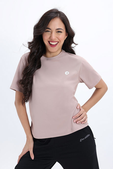 Zivame Knit Poly Loungewear Top - Fawn — image 2