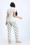 Zivame Mickey and Friends Knit Cotton Pyjama Set - Almost Aqua — thumbnail 4