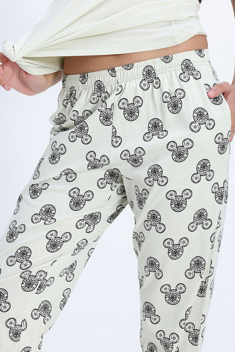 Zivame Mickey and Friends Knit Cotton Pyjama Set - Almost Aqua — image 7