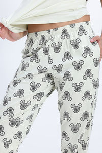Zivame Mickey and Friends Knit Cotton Pyjama Set - Almost Aqua — thumbnail 7