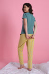 Zivame Farm Lore Knit Cotton Pyjama Set - Aquifer — thumbnail 3