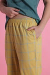 Zivame Farm Lore Knit Cotton Pyjama Set - Aquifer — thumbnail 6