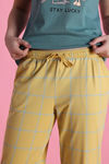Zivame Farm Lore Knit Cotton Pyjama Set - Aquifer — thumbnail 7
