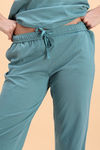 Zivame Knit Cotton Pyjama Set - Aquifer — thumbnail 7